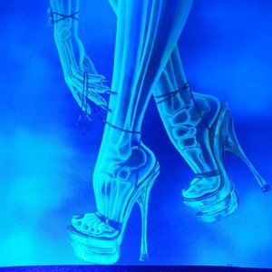 Bone heels Blacklight Print